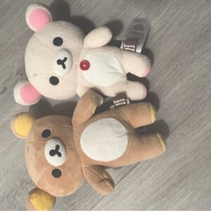Sanrio Korilakkuma and Rilakkuma Plush Set - Pink, Brown, Cream
